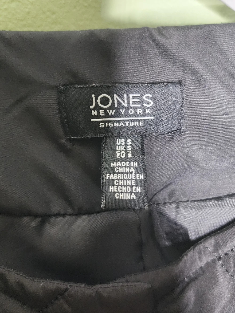 Jones New York Diamond Quilted Black Lightweight Women's Jacket Classic Fall S - Picture 7 of 7